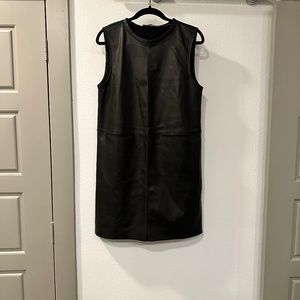 Faux leather dress